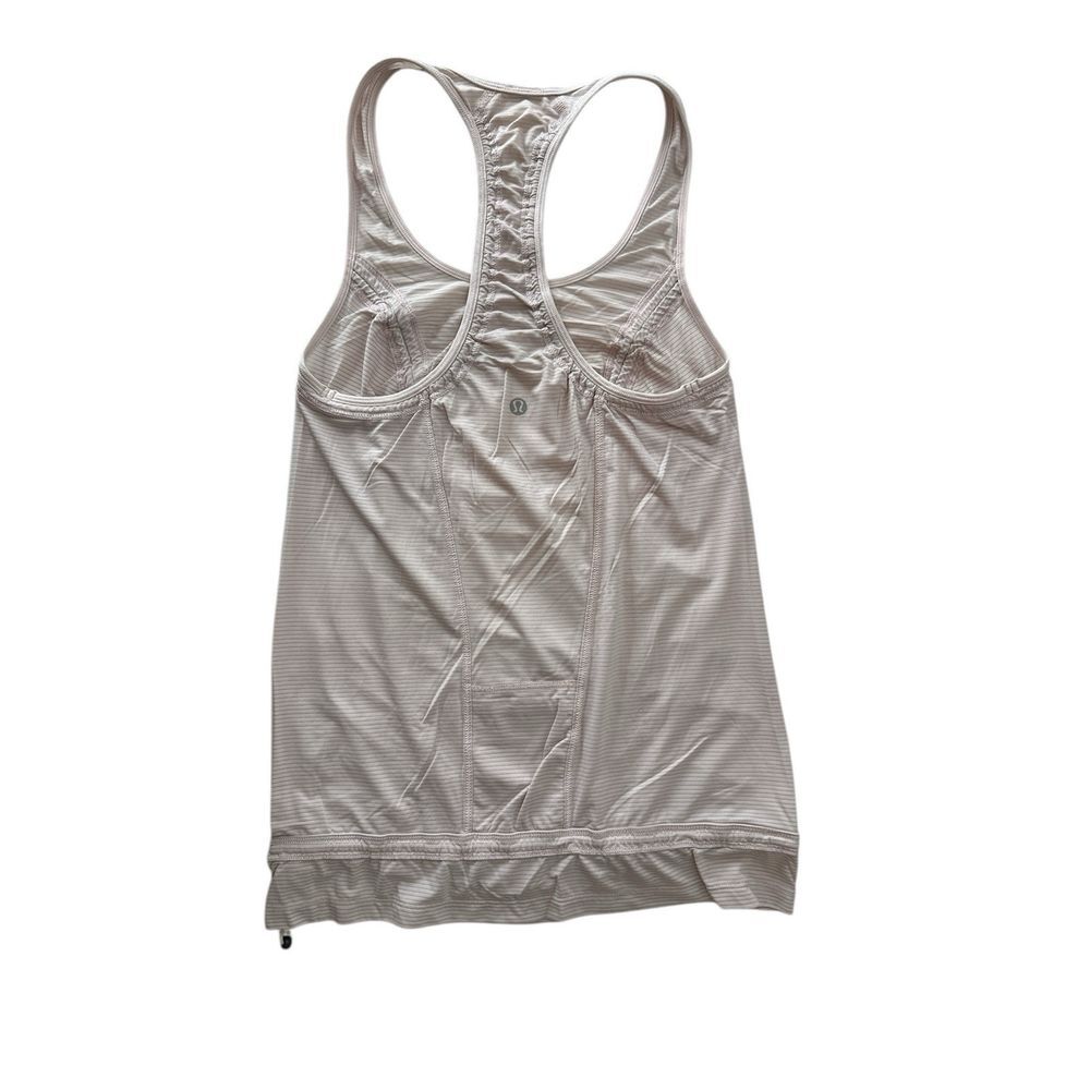 Lululemon Tank Top Women Size 2 Striped Strappy Activewear Workout‎ Gym Stretch